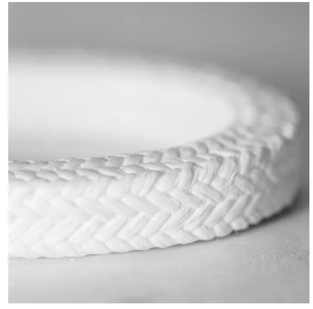 Gioăng Làm Kín PTFE Màu Trắng Dạng Bện - White PTFE Braided Packing for Food Service