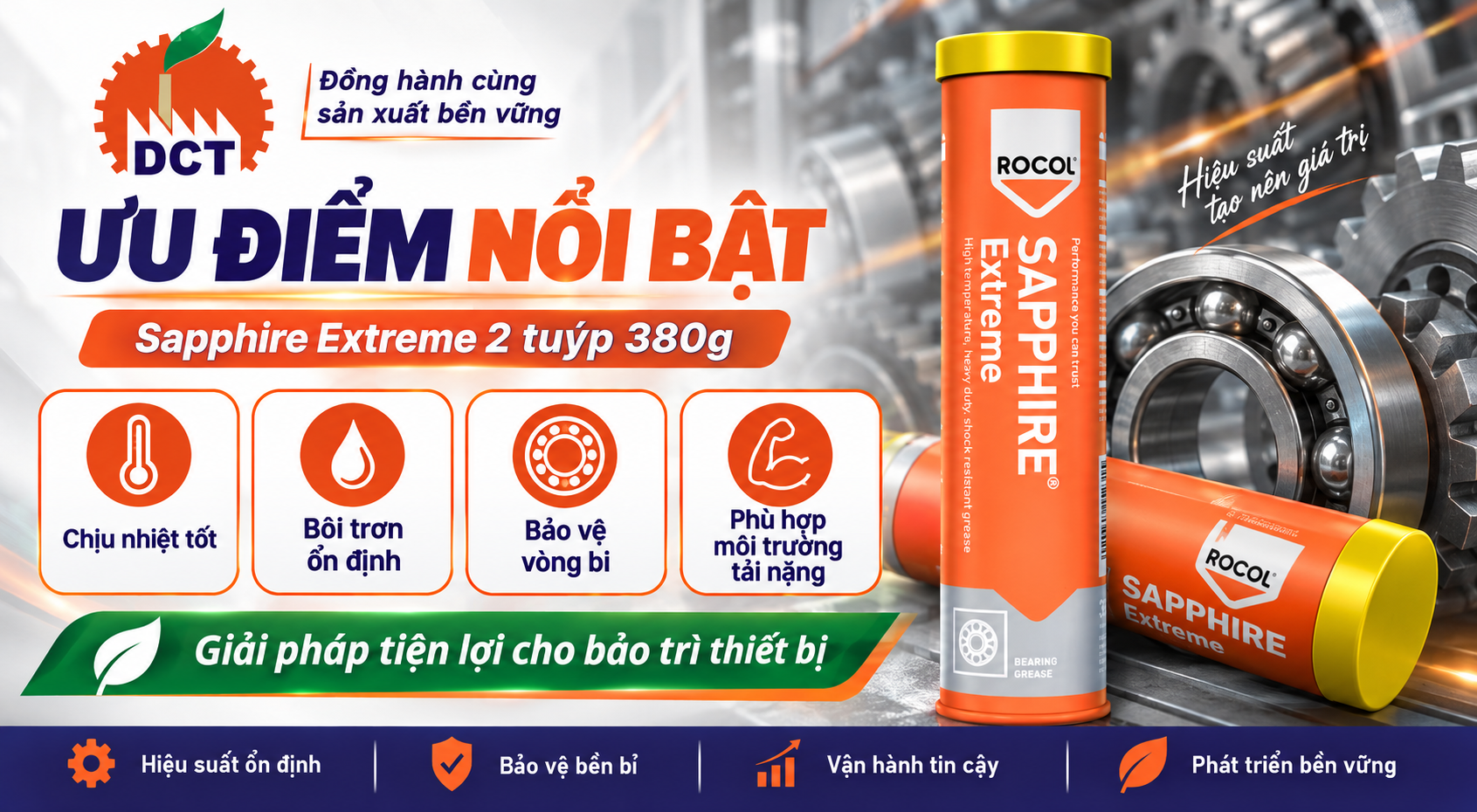Đặc điểm của Mỡ Công Nghiệp Sapphire Extreme 2